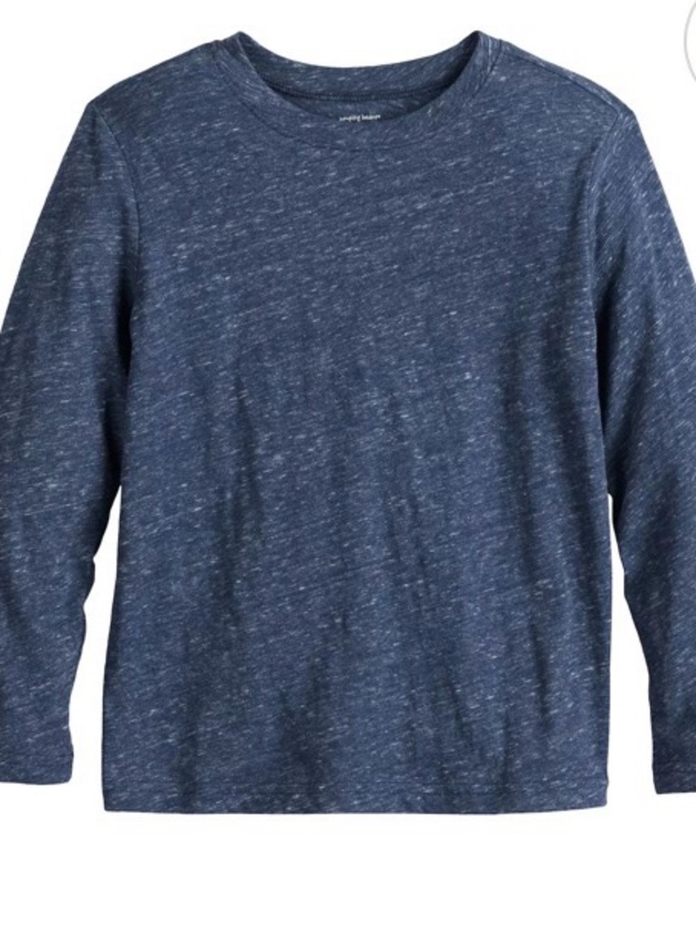 Boys Jumping Beans® Long Sleeve Essential Texture Tee/Navy/ Size 7